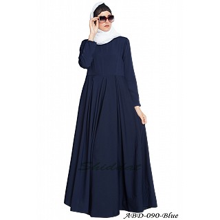 Simple umbrella abaya- Navy blue